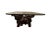 Contemporary Vintage 1970’s Dark Walnut Burl Wood Coffee Table With Beveled Glass Top For Sale - Image 3 of 6
