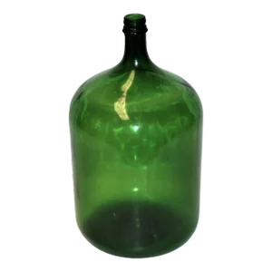 Glass Bottle Green Demi Jon Transparent 1950s