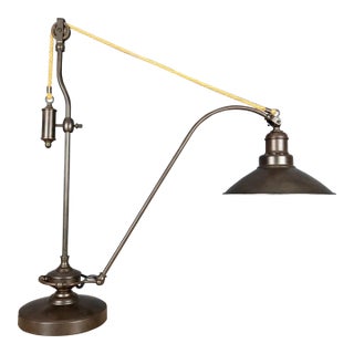 Pottery Barn Glendale Task Pulley Industrial Table Lamp For Sale