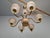 Metal Mid-Century Czech Brass and Frosted Glass 6-Arm Chandelier, Železný Brod, 1960s For Sale - Image 7 of 18