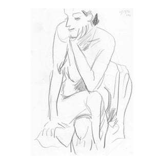 1996 James Bone Female Nude Drawing For Sale