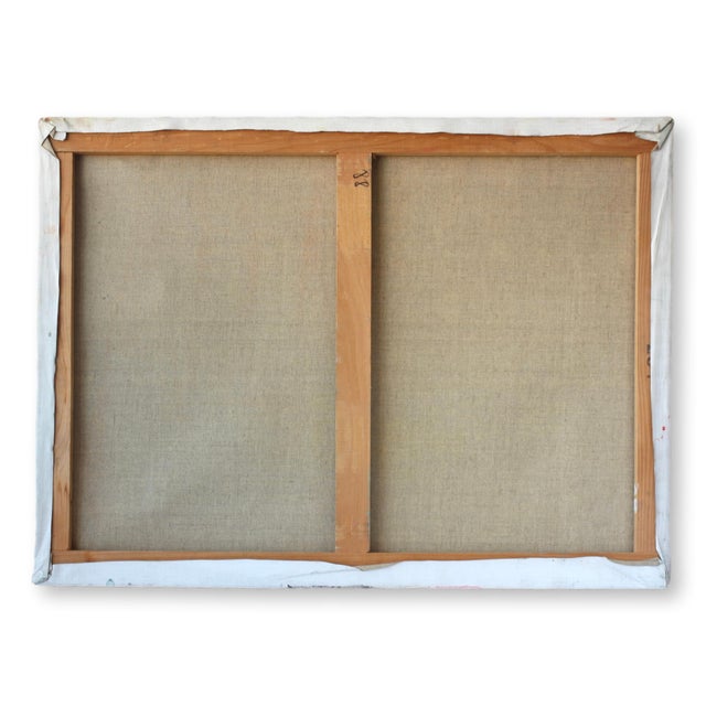 Mid-Century Modern French Abstract Expressionist Painting For Sale - Image 3 of 3