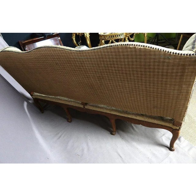 Louis XV Sofa in Aubusson XIX Tapestry For Sale - Image 10 of 13