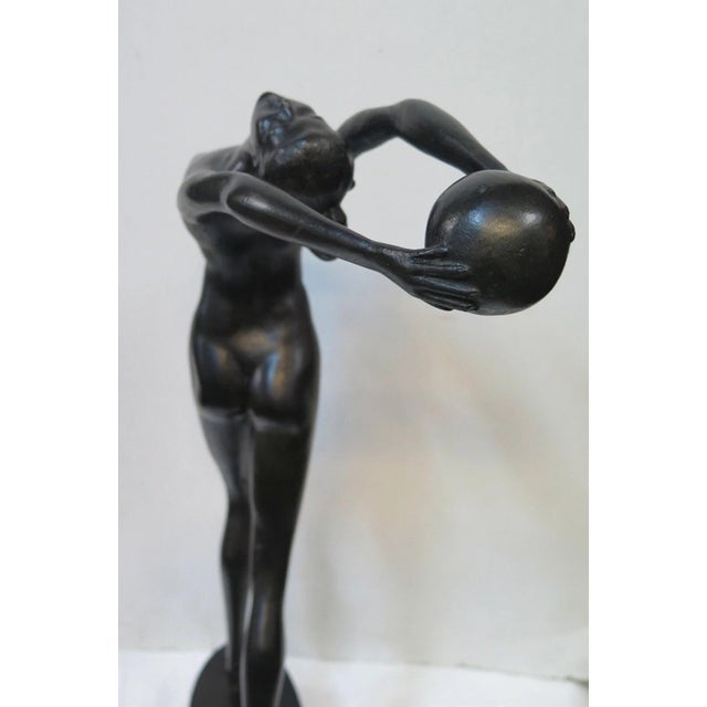 Early 20th Century Art Deco Figural Bronze by Olive Kooken For Sale - Image 4 of 12
