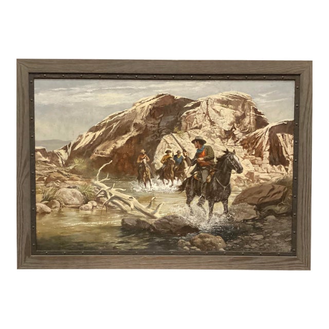 Harry Schaare (1922-2008) "Shadow of the Hawk" Oil on Board. 1988. For Sale