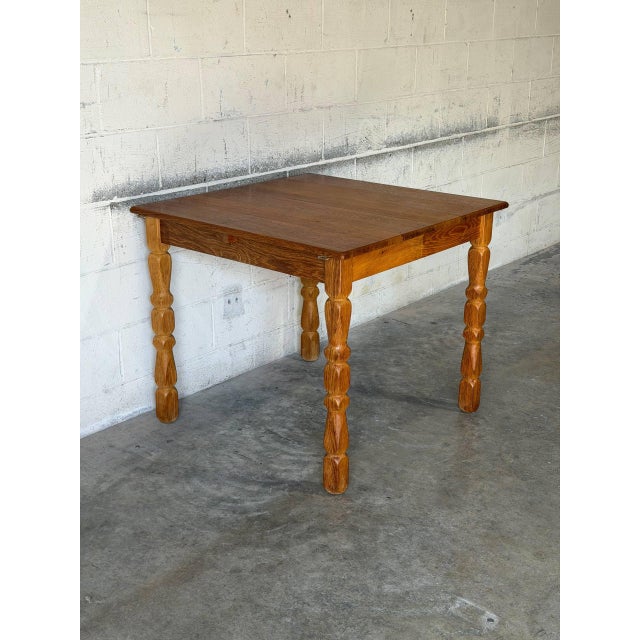 Wood Oak Extendable Dining Table With Pull-Out Leaves Danish Mid-Century Modern 1960s For Sale - Image 7 of 12