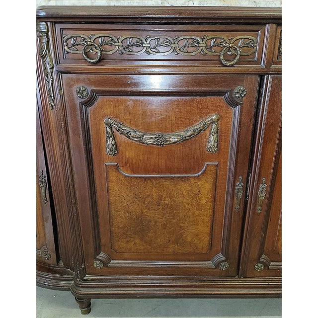 Brown 19th Century French Louis XVI Style Buffet Enfilade Server For Sale - Image 8 of 10