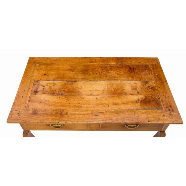 Mid 18th Century 18th-Century French Provincial Louis XV Fruitwood Bureau Plat Writing Table, Circa 1760 For Sale - Image 5 of 11