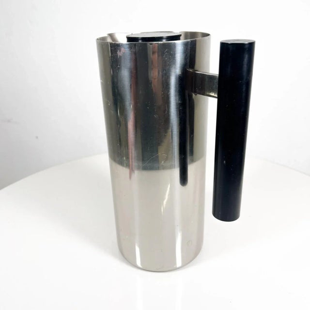 Metal 1950s Smith Metal Arts Stainless Modern Pitcher Carafe Buffalo Ny For Sale - Image 7 of 13