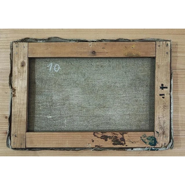 Joseph Mittey, Paysage au coucher de soleil, Oil on Canvas For Sale - Image 8 of 9