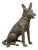 Contemporary Bronze Sculpture Depicting a German Shepherd with Dark Patina For Sale