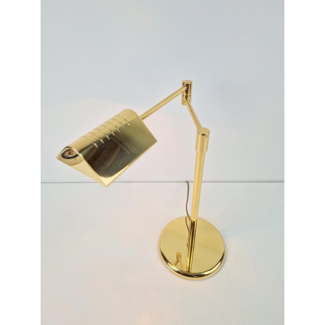 Gold Regency Brass Adjustable Table Lamp from Egoluce, 1970s For Sale - Image 8 of 12