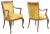 Late 20th Century Vintage Continental Carved Mahogany Yellow Velvet Armchairs, Set of 8 For Sale - Image 11 of 15