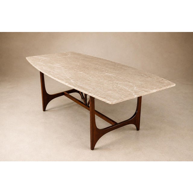 Brasilia Dining Table in Brazilian Rosewood & Marble, Brazil, C. 1965 For Sale - Image 14 of 18