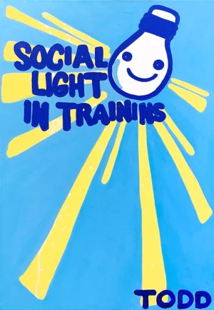 Todd Goldman Social Light, Large Original Painting on Canvas