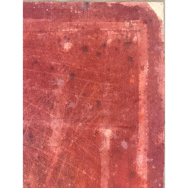 Terra Cotta Original Abstract Watercolor by Terry Karson 1975 For Sale - Image 8 of 10