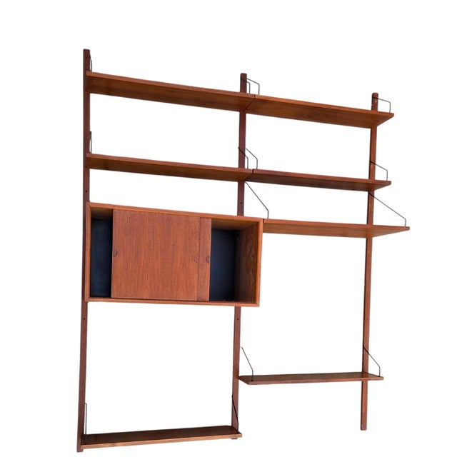 1950 Poul Cadovius Design Wall Mounted Shelf Modular Royal System Teak Cado Unit For Sale - Image 10 of 16