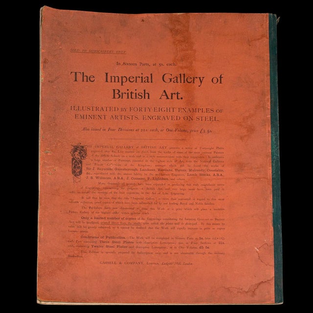 1887's 4 Vols Antique Folio Imperial Gallery of British Art For Sale - Image 12 of 12