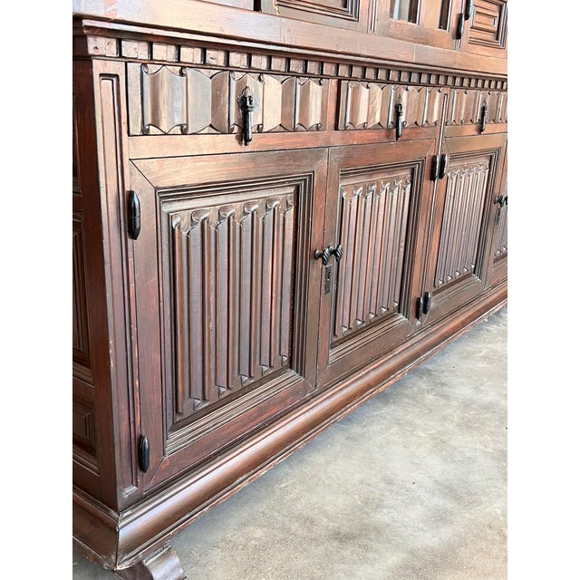 19th Century French Large Empire Period Bookcase or Church Cupboard For Sale - Image 12 of 18