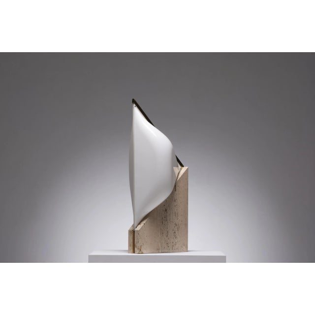 Large Travertine Table Lamp, 1975 For Sale - Image 15 of 15