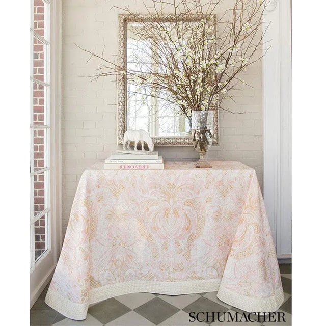 Cap Ferrat combines disparate motifs‚Äî arabesques, trelliswork and pineapples‚Äî into one pattern. Printed on a Cotton-...