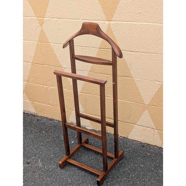 Wood 1970s Italian Mid-Century Wood Valet Stand Dressboy For Sale - Image 7 of 10
