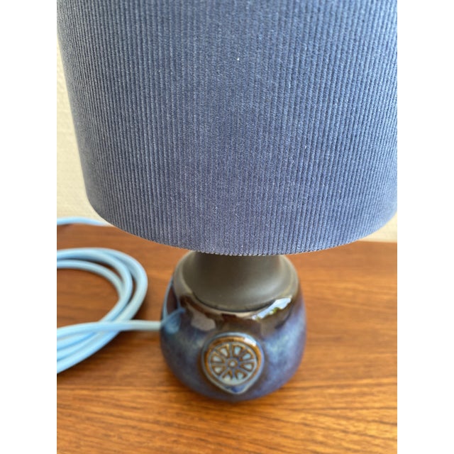 Blue Danish Ceramic Model 1004 Table Lamp by Einar Johansen for Søholm Stentøj, 1960s For Sale - Image 8 of 12