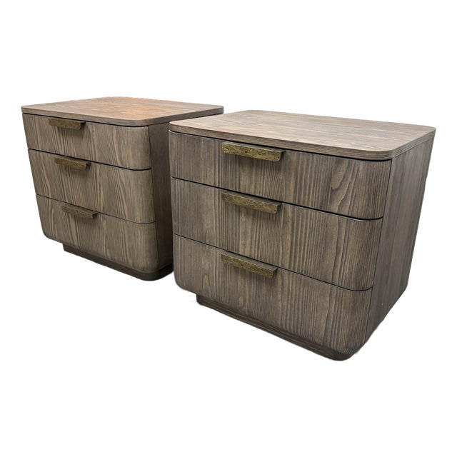 Restoration Hardware Ciro Closed Nightstands, Pair For Sale