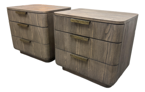 Restoration Hardware Ciro Closed Nightstands, Pair