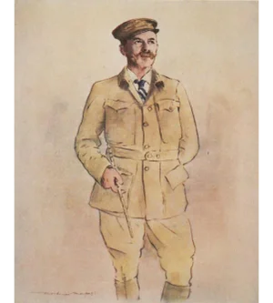 1901 After Mortimer Menpes "Burdett Coutts", Original Period Safari Style Antique Print