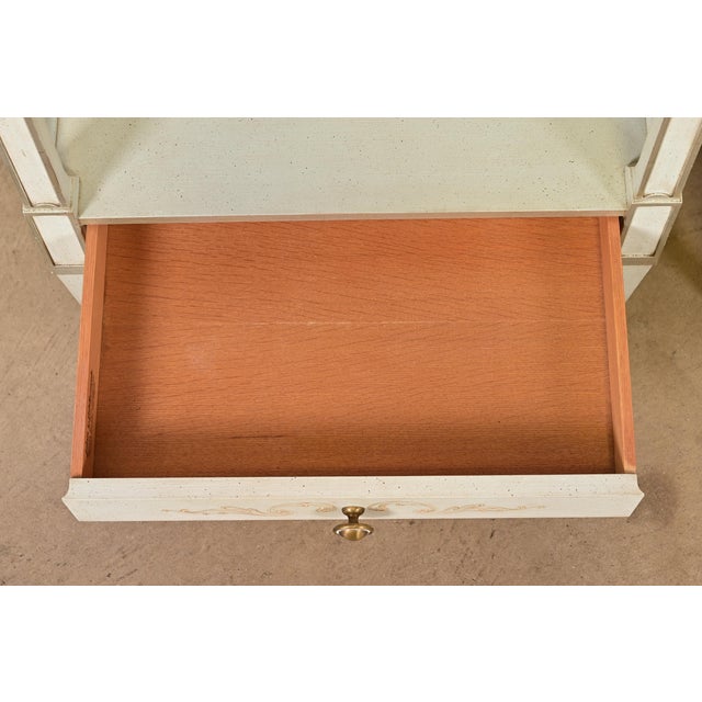 Wood John Widdicomb French Regency Louis XVI Pale Blue Lacquered Nightstands, 1960s For Sale - Image 7 of 16