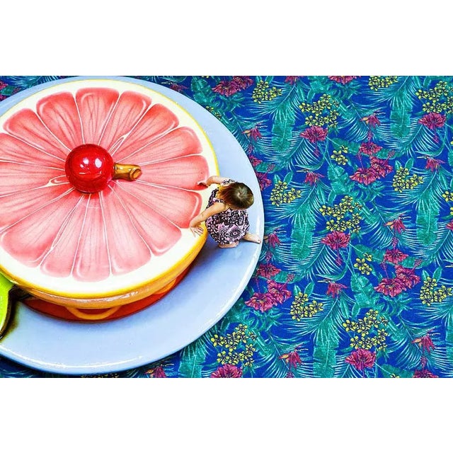 Cheryl Maeder "Grapefruit Girl" Archival Photographic Watercolor Print For Sale
