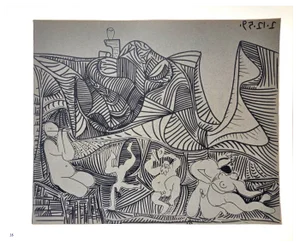Pablo Picasso, Bacchanale with Owl, Original Linocut, 1962