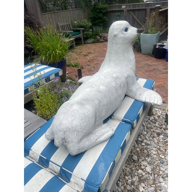 Wonderful large-scale vintage papier-mâché seal sculpture, believed to be Italian and dating to approximately the 1950s....