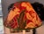 Art Nouveau Antique French Green and Red Printed Fabric Lampshade For Sale - Image 3 of 4