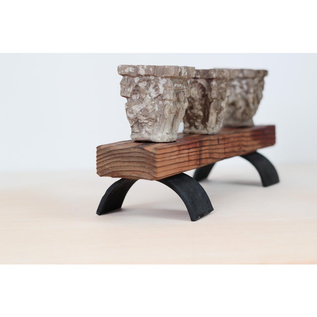 Brutalist Candle Holder With Architectural Medieval-Revival Capitals For Sale - Image 15 of 16