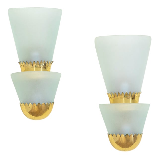 Vintage Wall Lights by Pietro Chiesa, 1940, Set of 2 For Sale