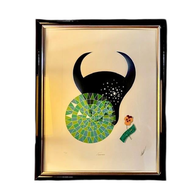 Paper 1980s Erte, "The Zodiac Suite" Prints, Framed - Set of 12 For Sale - Image 7 of 13