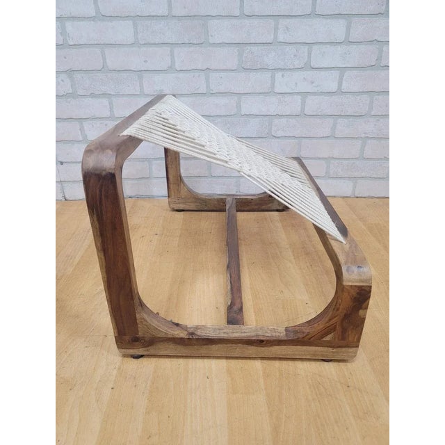 Asa Karner for Alvi Design Swedish Modernism Design Silk Thread Chair With Ottoman For Sale - Image 9 of 11