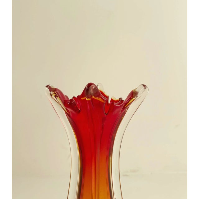 Vintage Blown Glass Vase, 1960s, in Flawless conditions. Designed 1960 to 1969