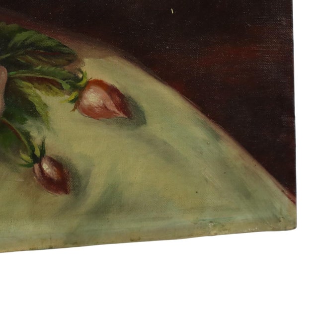 R. Blanlin, Large Floral Still Life with Rose Bouquet, Oil on Canvas For Sale - Image 15 of 16