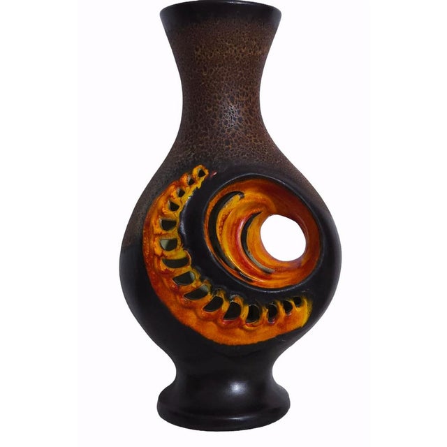 West German Fat Lava Pottery Floor Lamp Base by Walter Gerhards, 1970s For Sale - Image 4 of 8