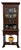 Antique English Oak Jacobean Revival Bookcase Barley Twist Display Cabinet C1890 For Sale