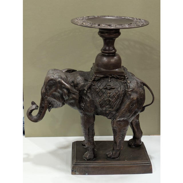 Maitland - Smith Large Maitland Smith Bronze Elephant Center Piece For Sale - Image 4 of 15