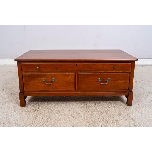 Age: Approx: 30 Years Old Details: Solid Cherry Dovetailed Drawer Construction High Quality Construction 3 Push Through...