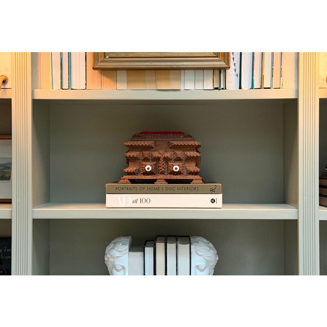 So excited to share this signed and numbered antique tramp art sewing box. What I particularly like about this one is its...