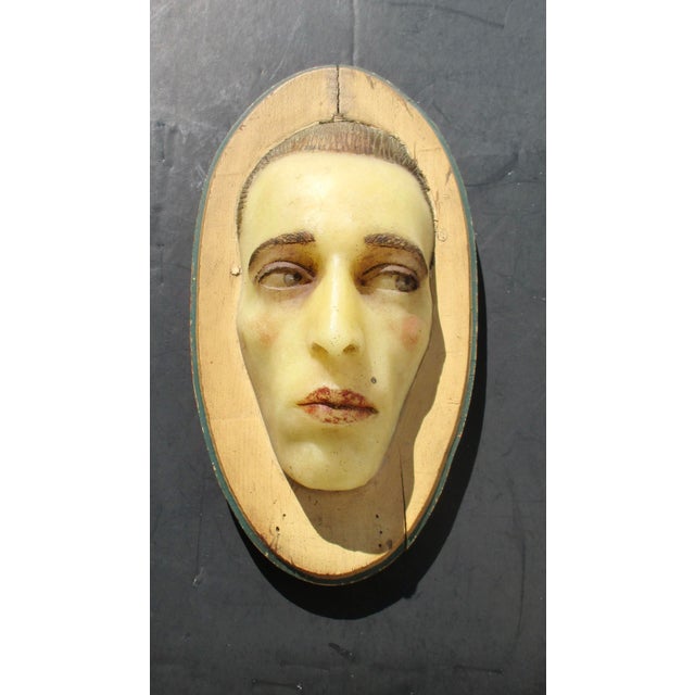 Art Nouveau Pate De Verre Portrait of Maurice Rostand Circa 1920 For Sale - Image 3 of 12