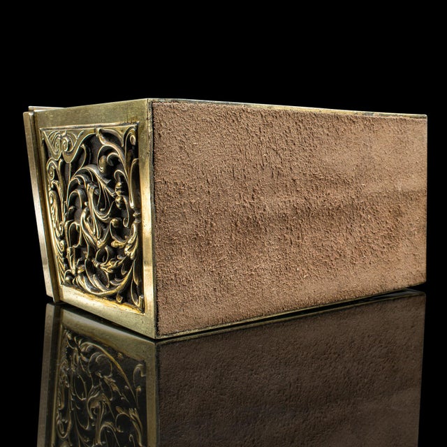 Antique Stationery Box, English, Brass, Tabletop Letter Case, Victorian, c.1880 For Sale - Image 10 of 10