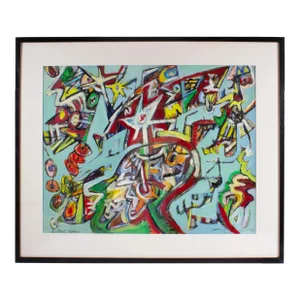 2010 “Abstruse Thinking” Abstract Mixed Media Painting by James L. Bruch