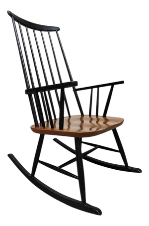 Scandinavian Spindle Rocking Chair by Ilmari Tapiovaara for Asko, 1960s